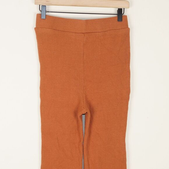 Free People FP Beach Ribbed Flare Leg High Waist Brown Pants Womens Sz S - Picture 3 of 10